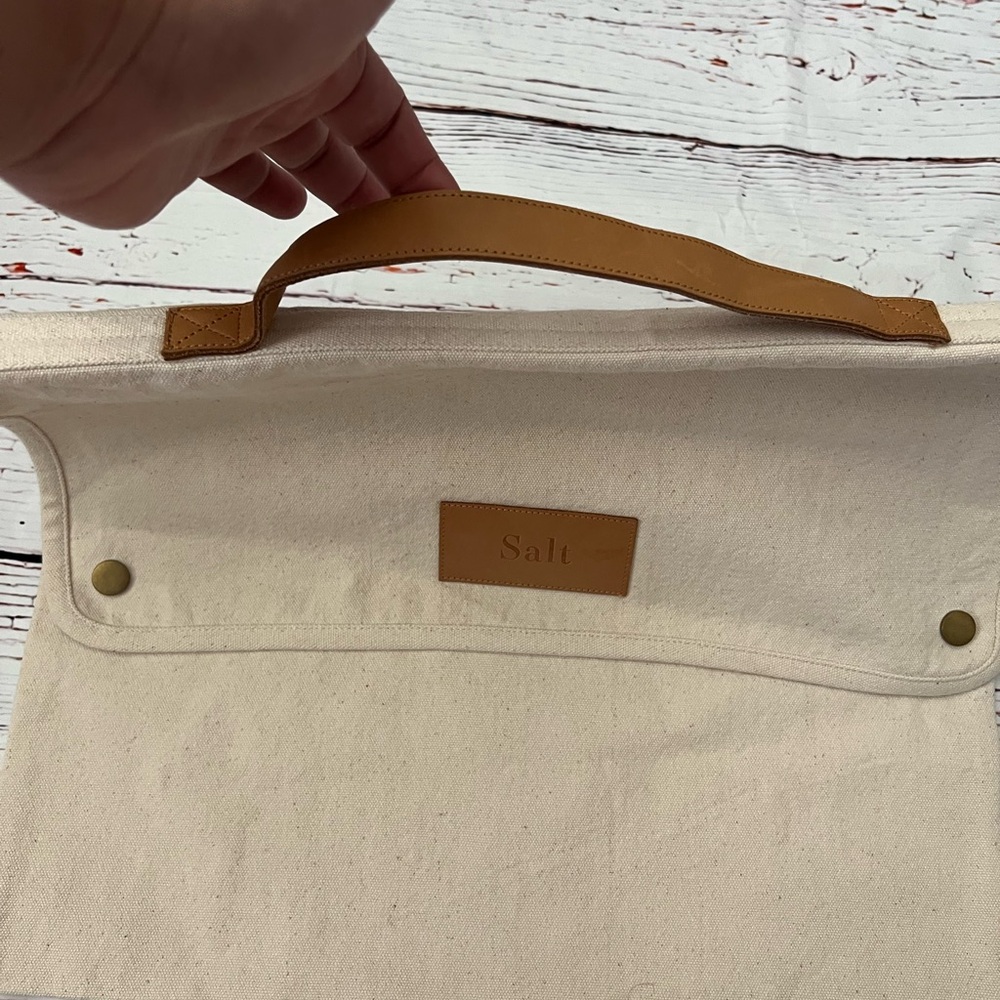 SALT canvas bag with leather handle - Picture 3 of 7
